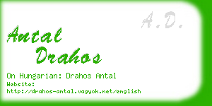 antal drahos business card